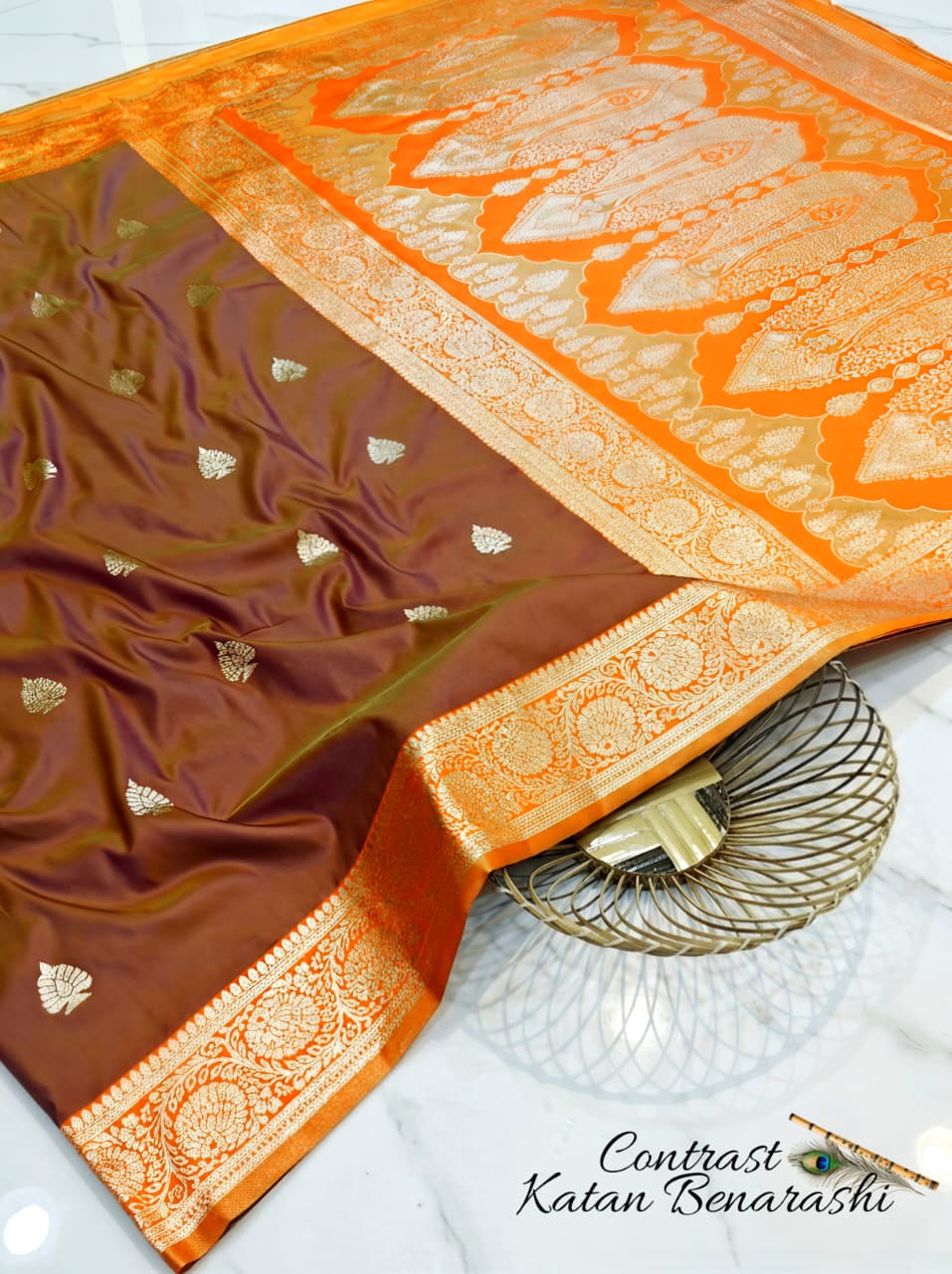 CONTRAST BRIDAL BEANARASI SAREE