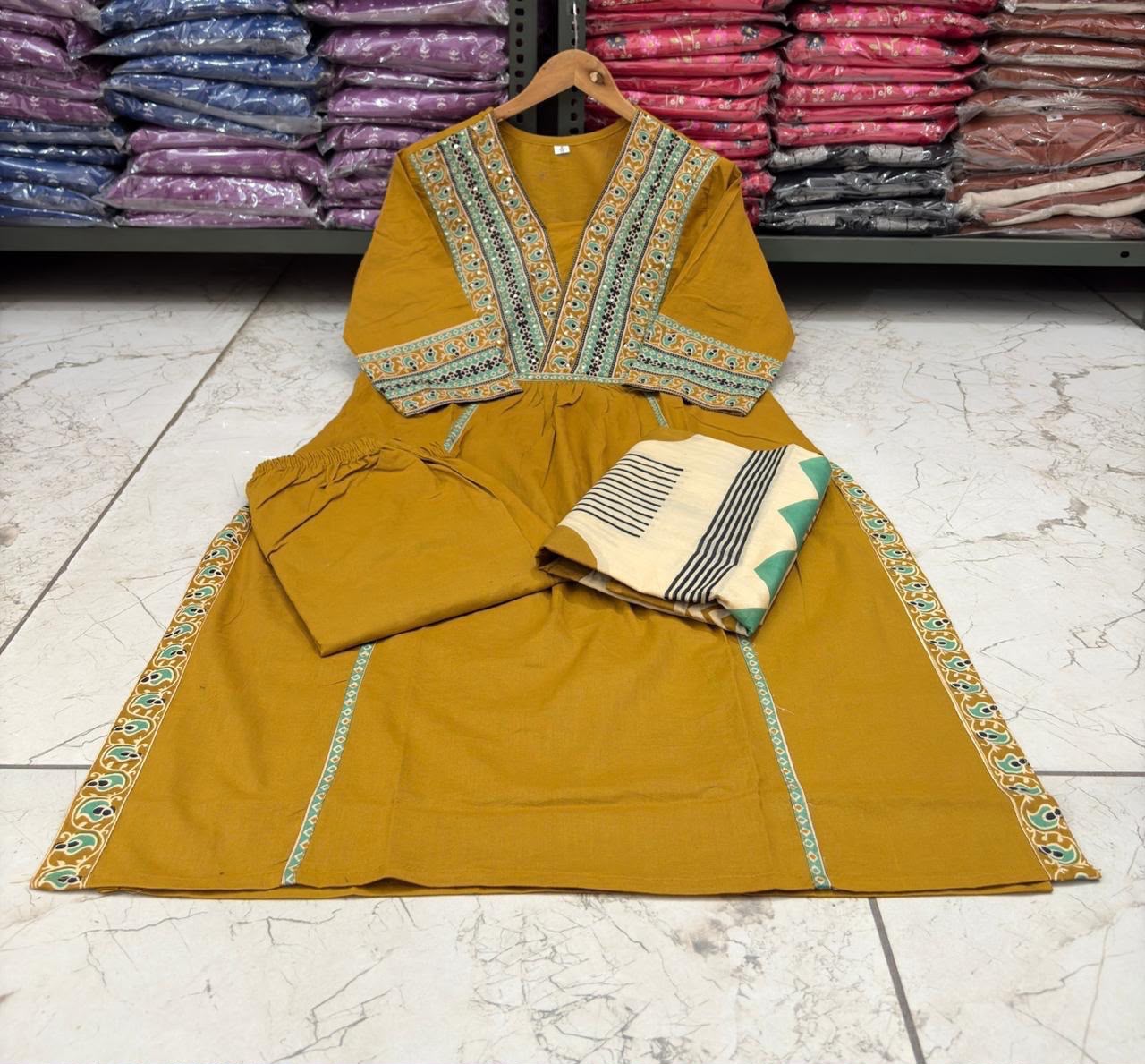 ELEGANT COTTON KURTI SET