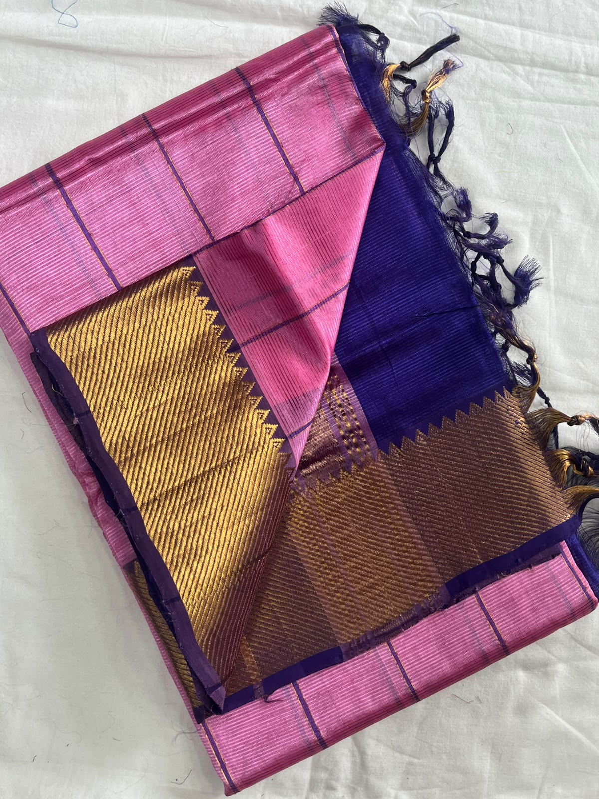 PURE MANGALGIRI SILK SAREES WITH MATCHING BLOUSE