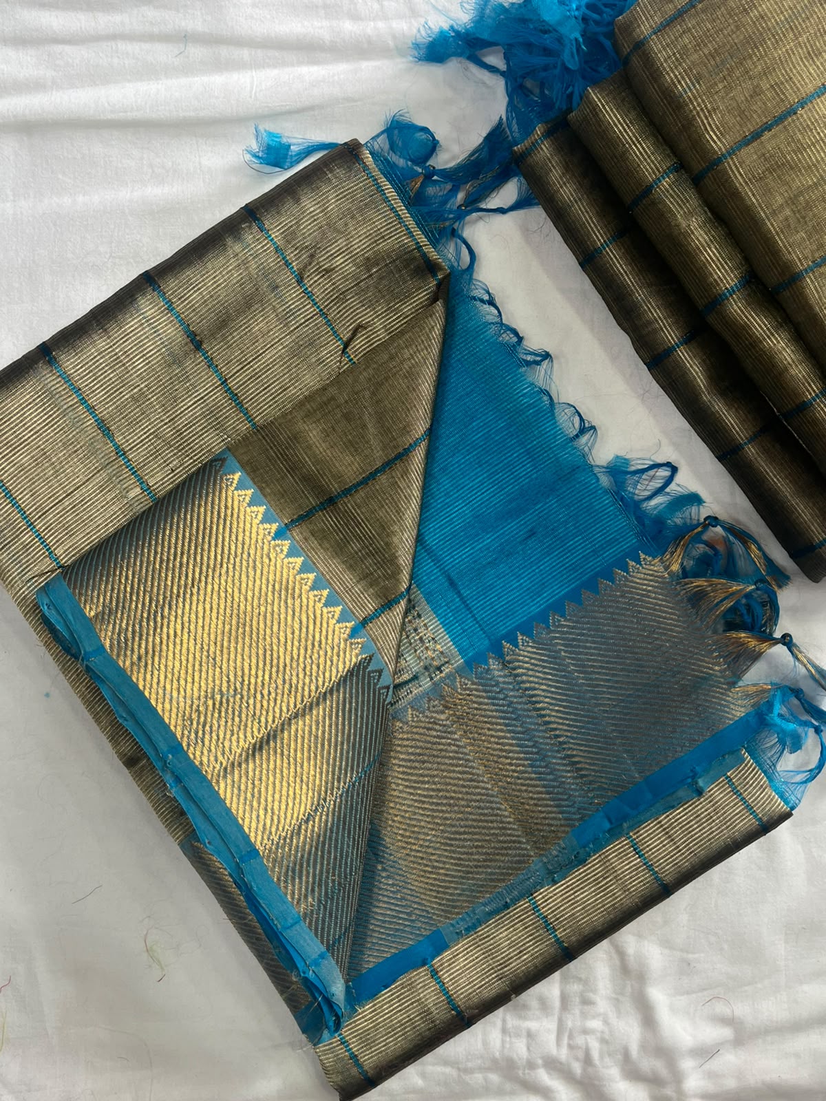 PURE MANGALGIRI SILK SAREES WITH MATCHING BLOUSE