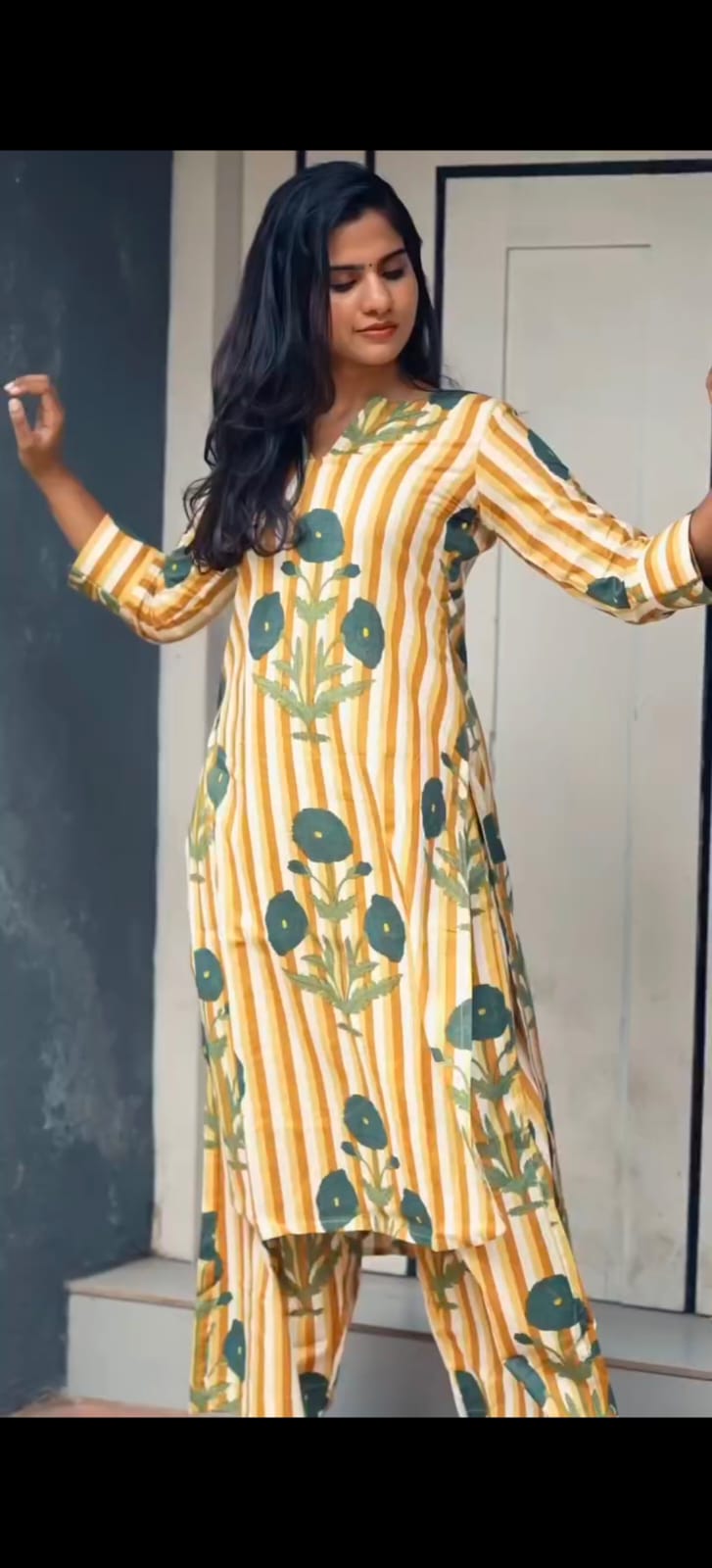 La Royale Hand Block Printed Cotton Coord Set