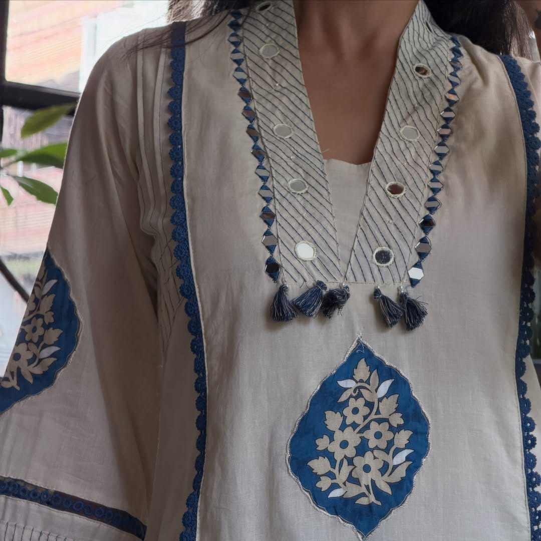 Jaipuri Print Kurta Pant Set with Dupatta 🌸
