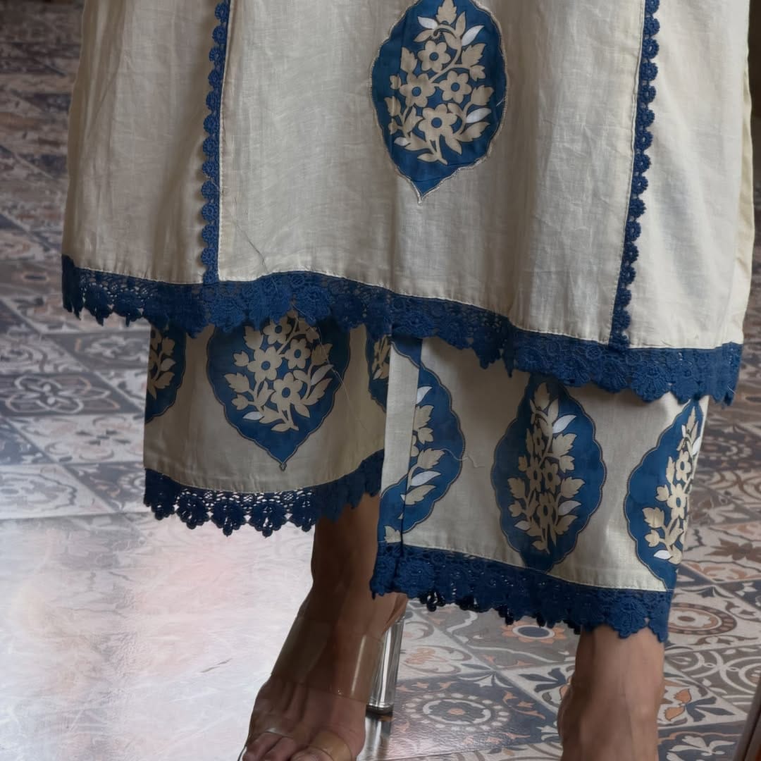 Jaipuri Print Kurta Pant Set with Dupatta 🌸