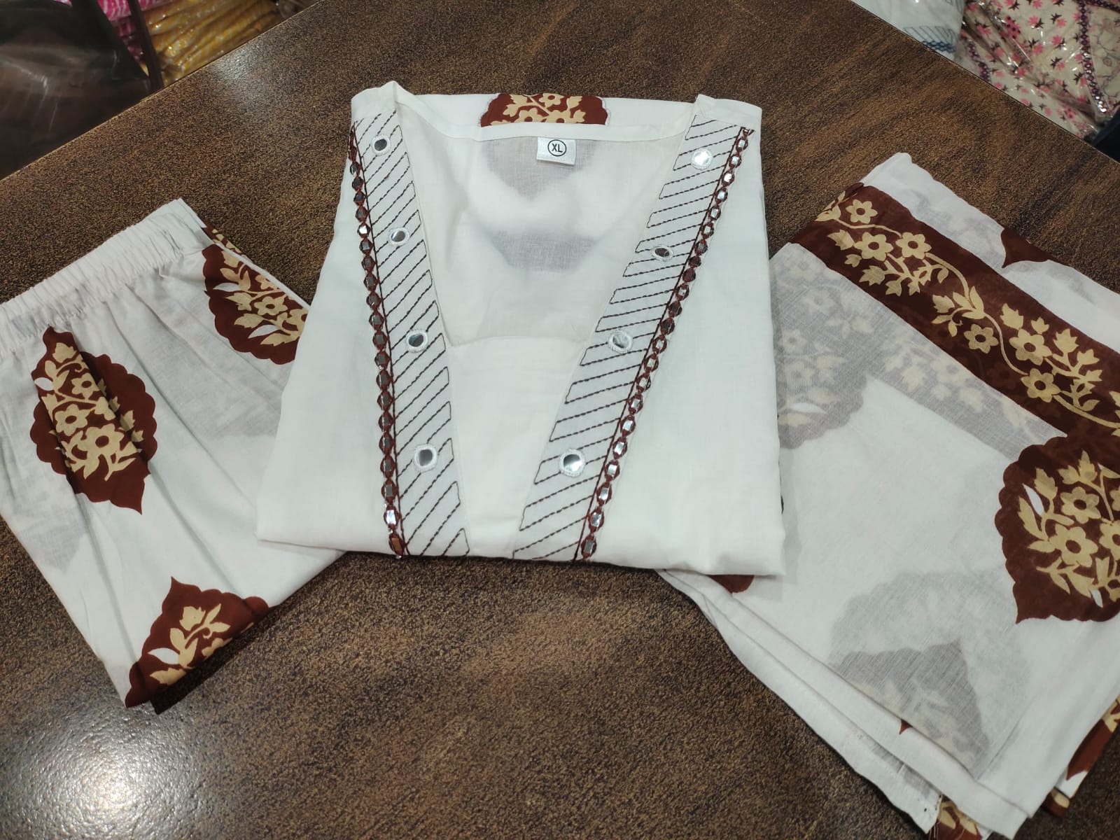 Jaipuri Print Kurta Pant Set with Dupatta 🌸
