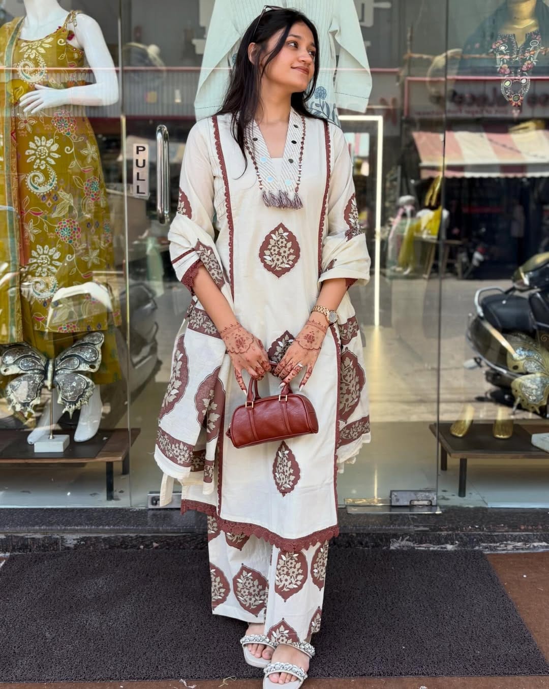 Jaipuri Print Kurta Pant Set with Dupatta 🌸
