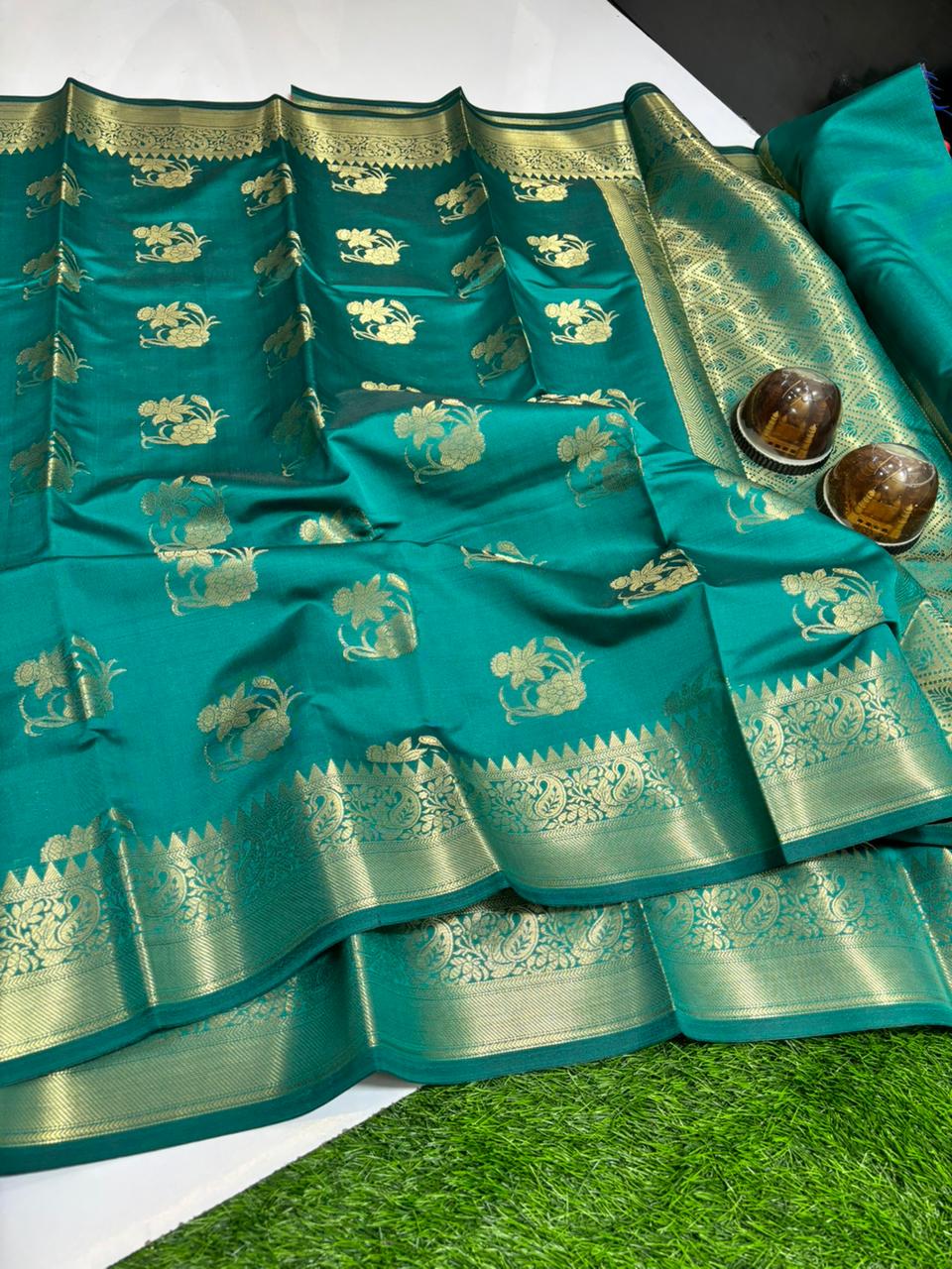 SOFT SEMI KATAN SILK WITH GOLDEN ZARI