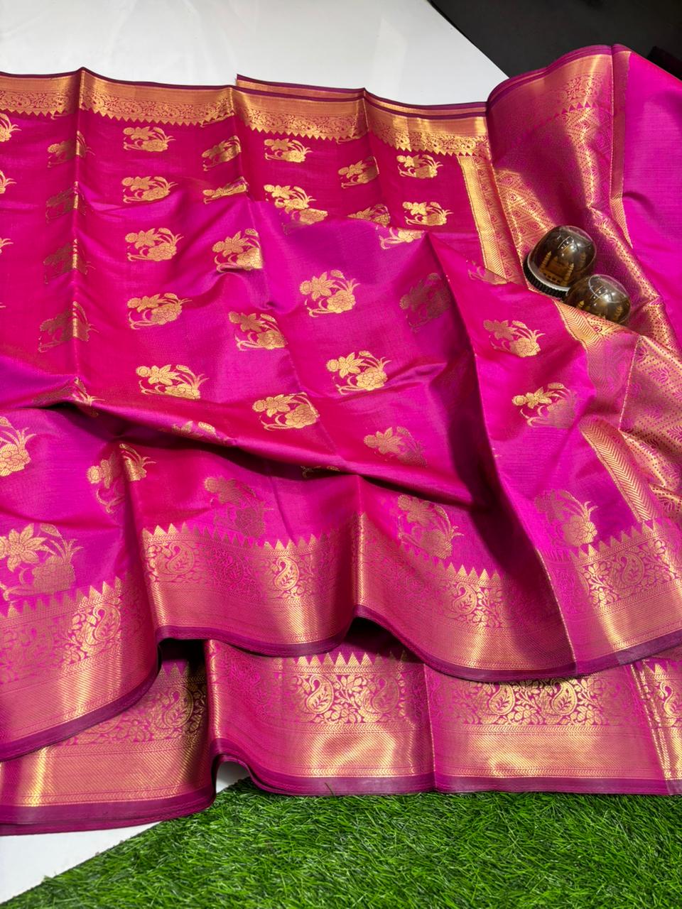 SOFT SEMI KATAN SILK WITH GOLDEN ZARI