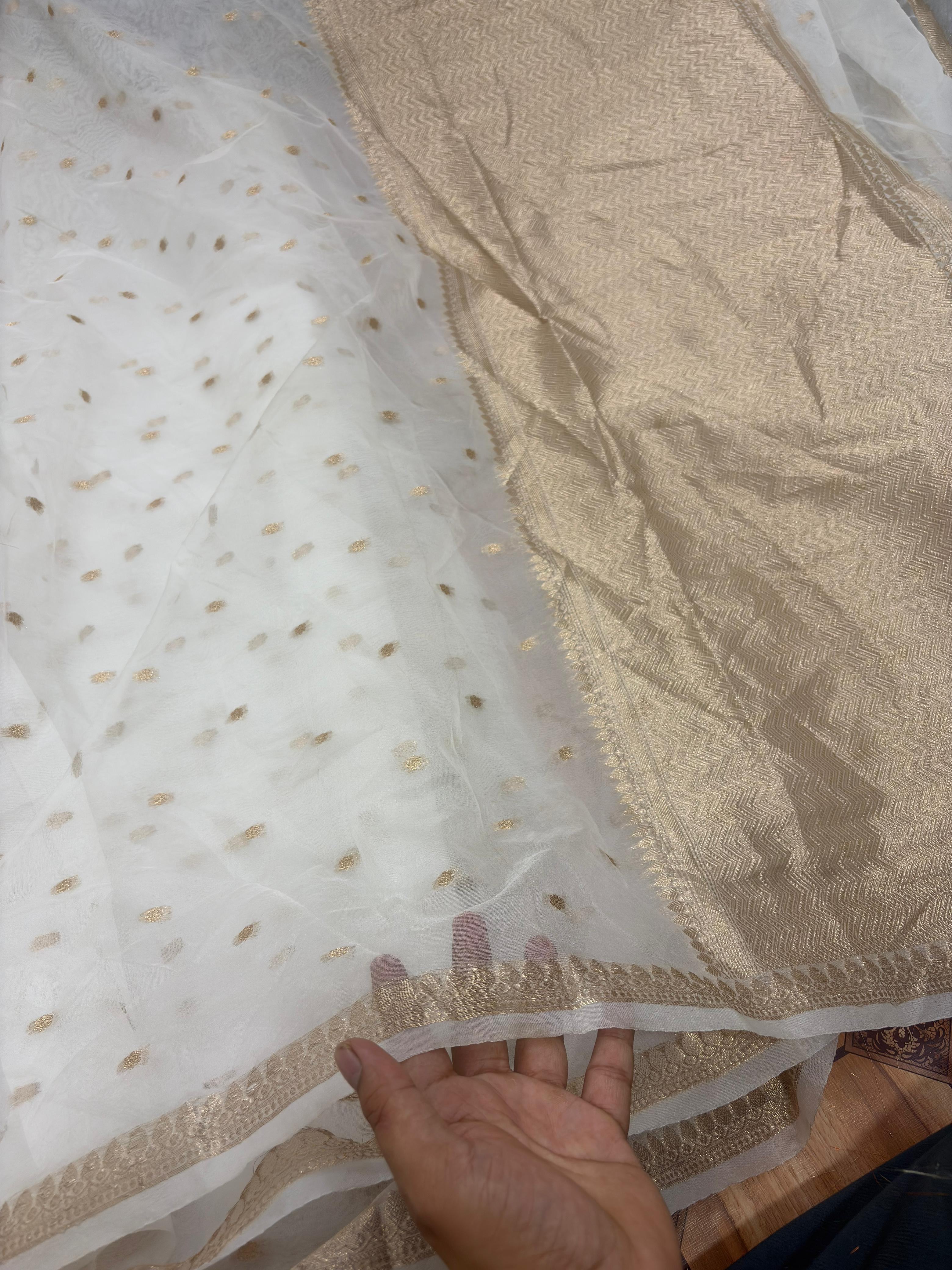 ELEGANT BANARASI KORA SOFT TISSUE SILK SAREE