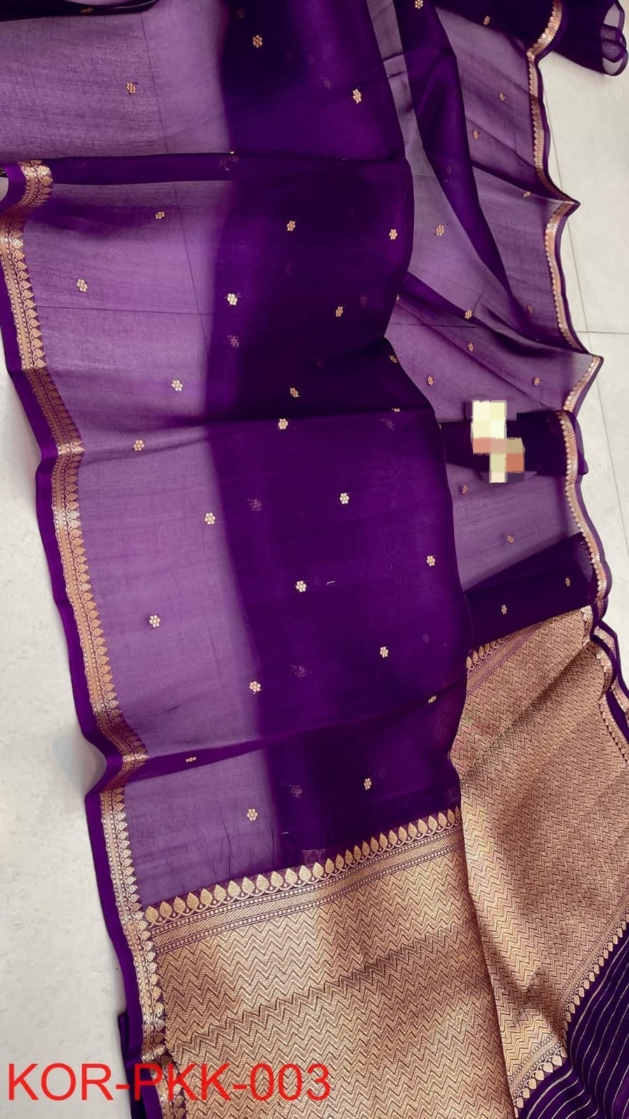 ELEGANT BANARASI KORA SOFT TISSUE SILK SAREE
